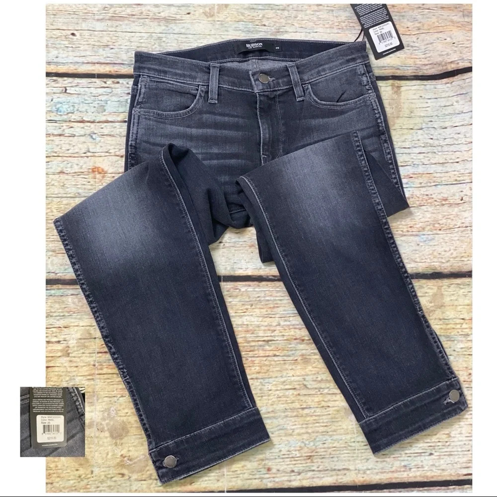 Hudson NWT Nico Ramble Crop Cuffed Cigarette Leg Jeans - Picture 2 of 16